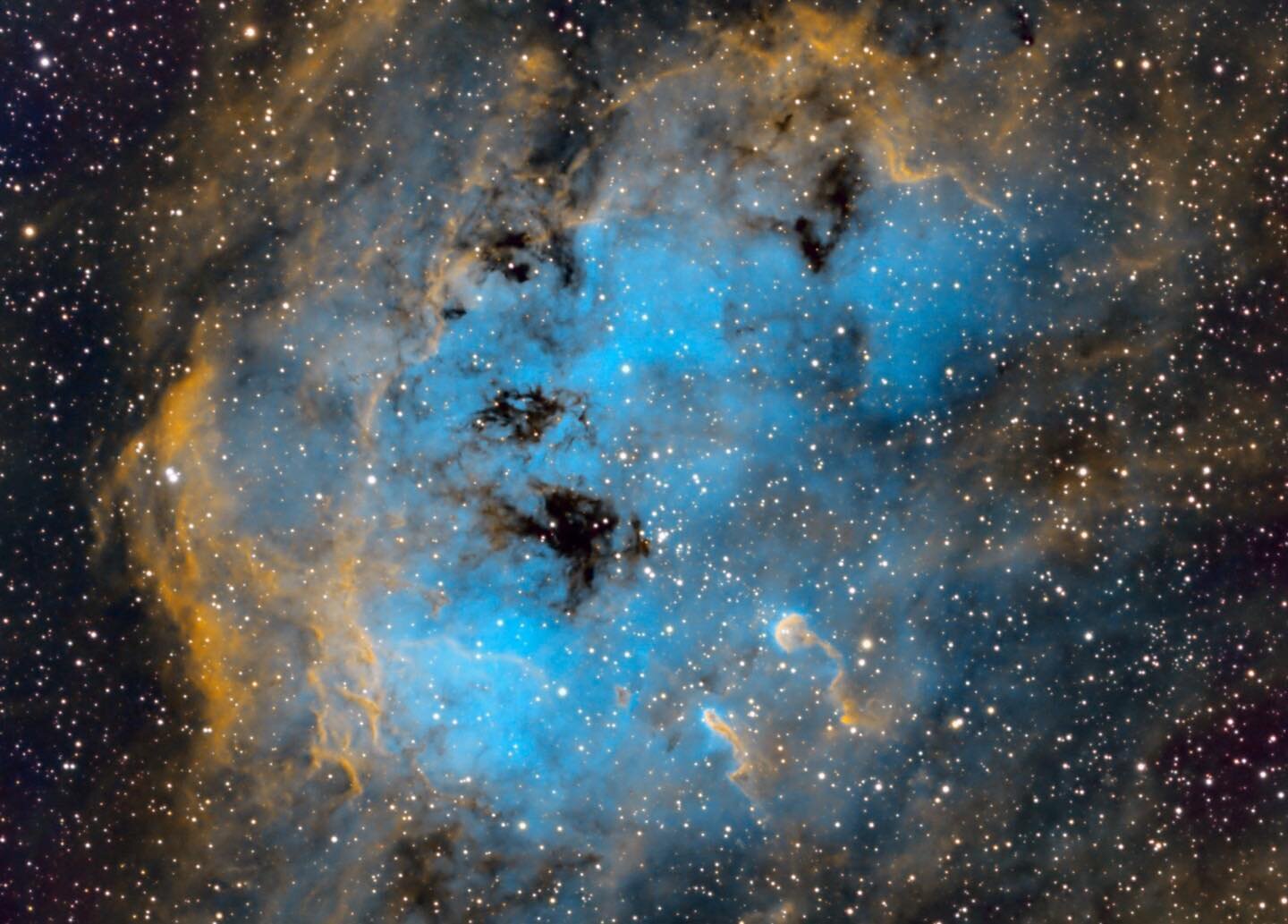 The Tadpole nebula  also denominated  as IC410 is located at 10000 light years from my backyard.  #tadpolenebula #astrophotography #astrofotografia #IC410 #nightsky