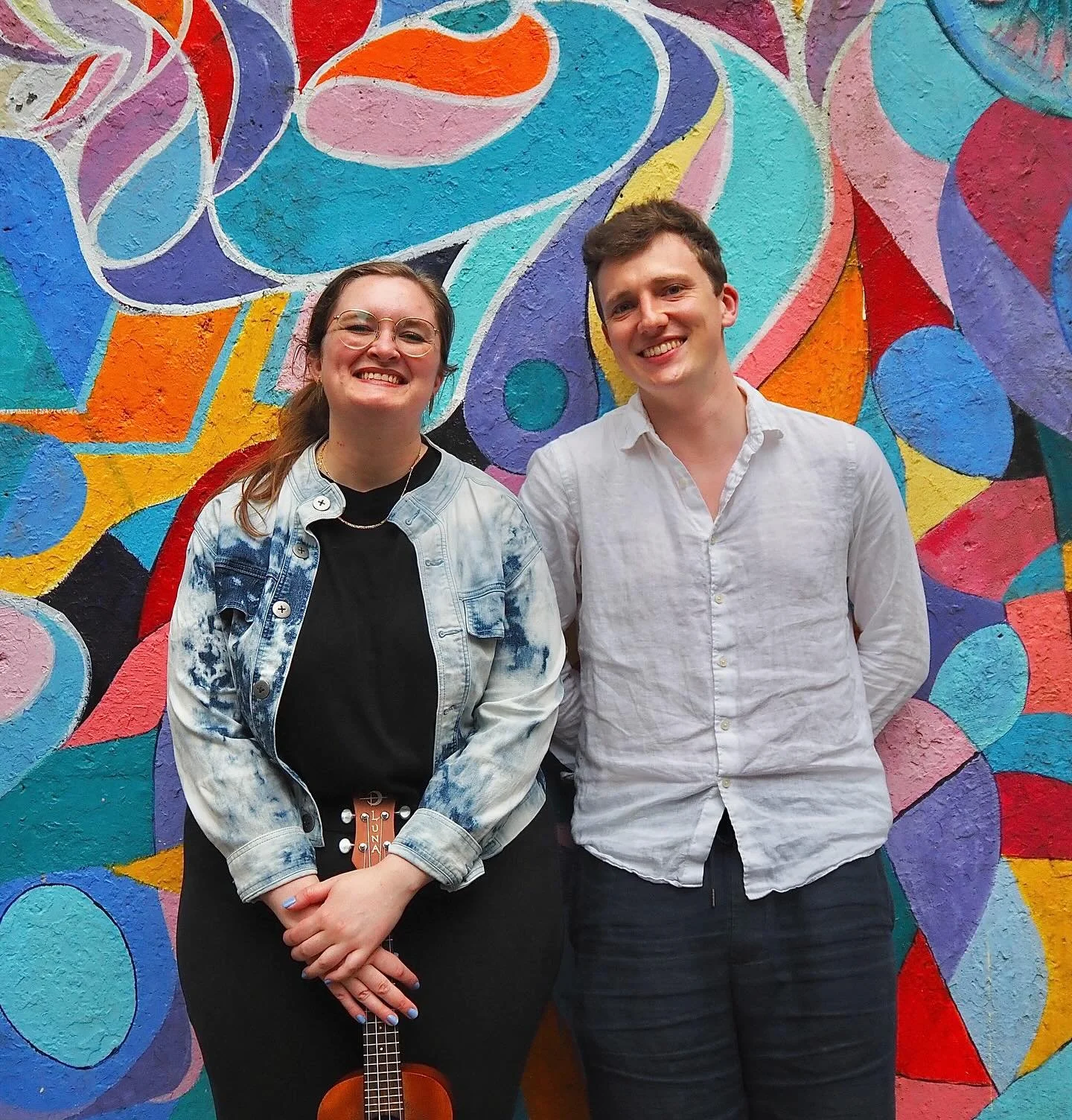 Almost five years after @elizarandallmusic &amp; I first conceived of our little two-person audio-only musical, after many drafts and plenty of discarded demos, we are overjoyed to share two pieces of fab news:

To our amazement, @echolocation.musica
