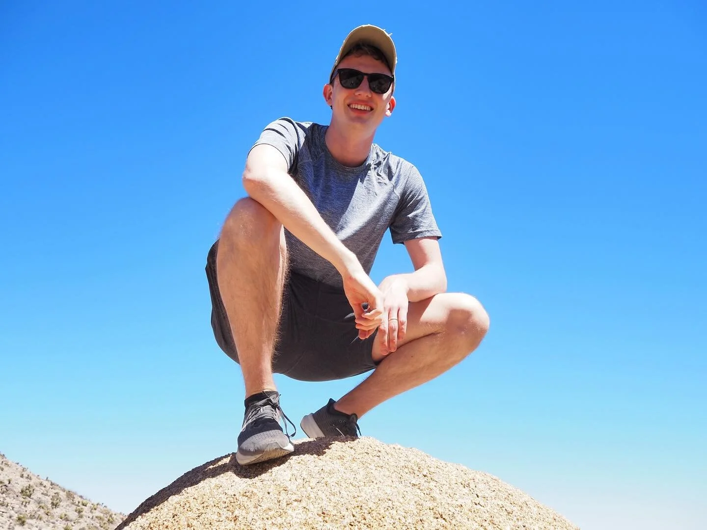 fulfilling the primitive urge to climb on large rocks