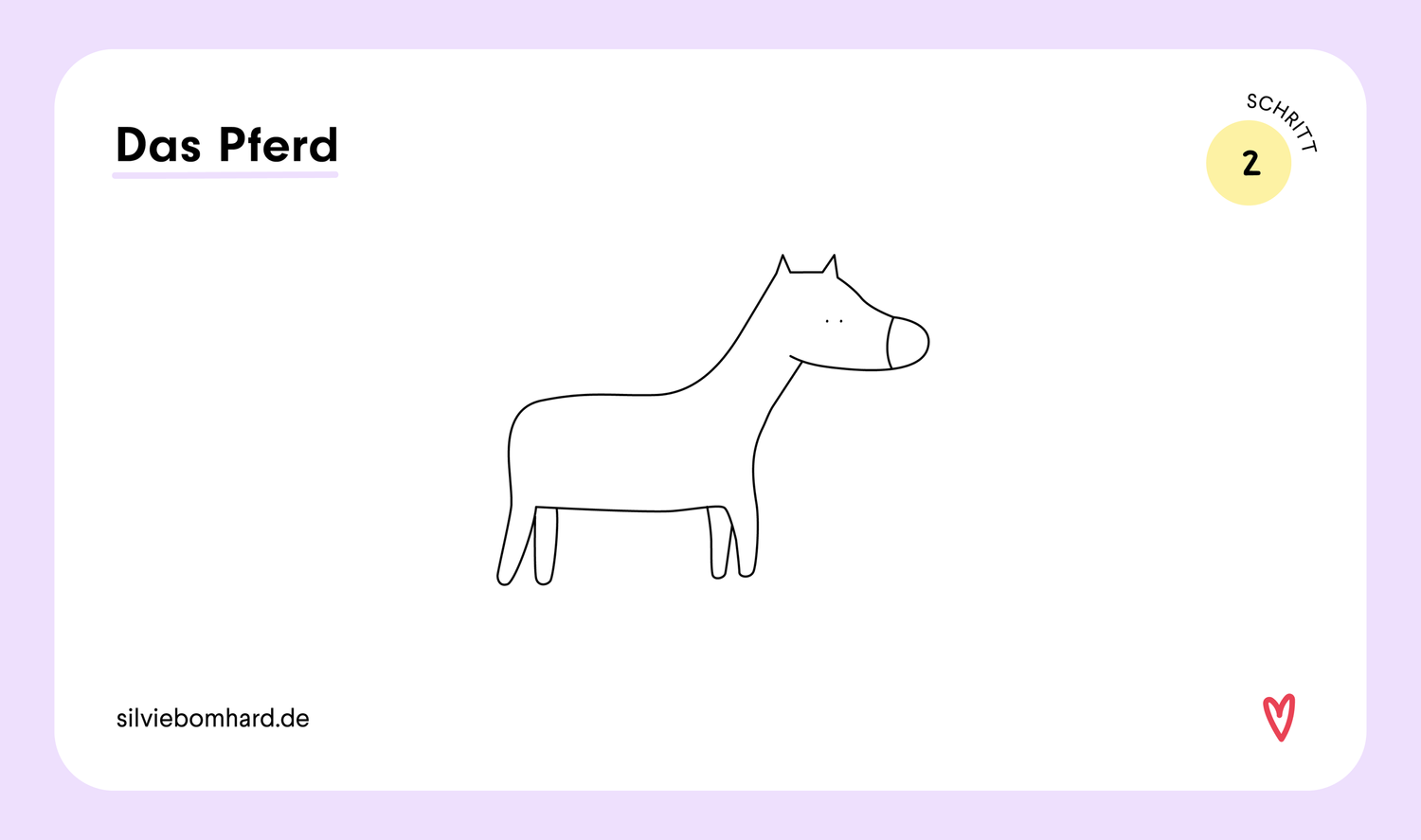  Schritt-für-Schritt Anleitung um ganz einfach ein Pferd zu zeichnen Illustration 