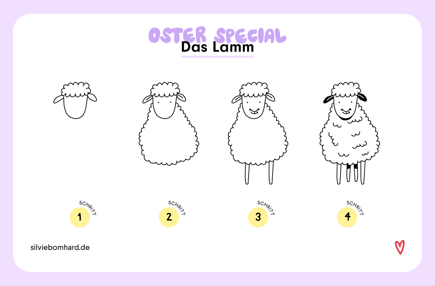 Ostermotive ganz einfach in vier Schritten zeichnen — Silvie Bomhard