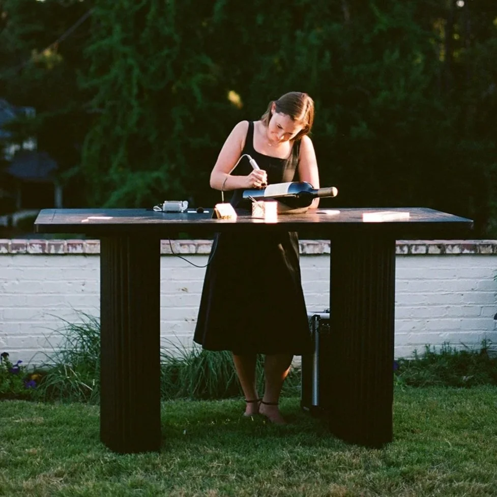 Wine Bottle Engraving for Wedding | Jennifer Austin Photography