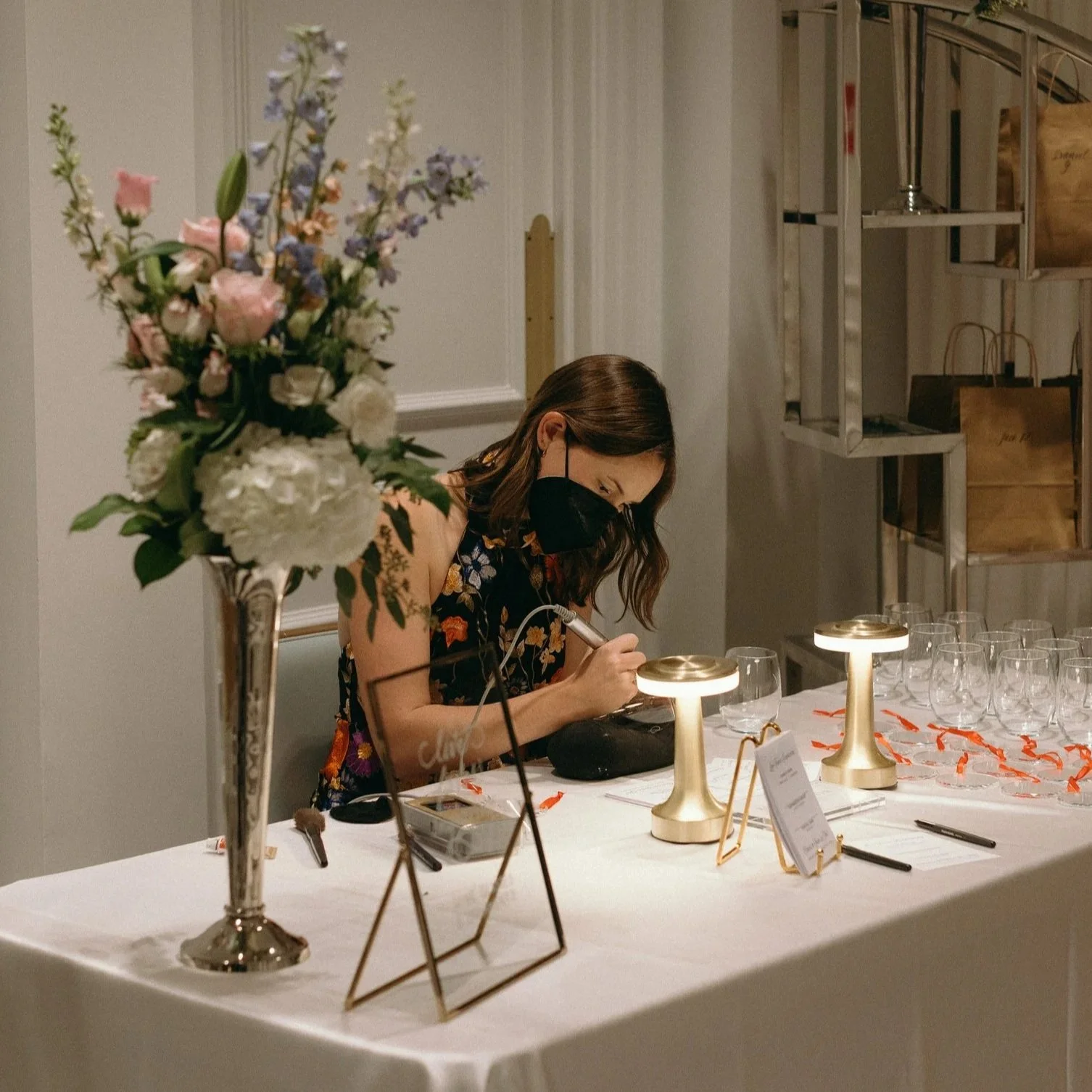 Glassware Engraving for Wedding Favors | Haley Nicole Photography