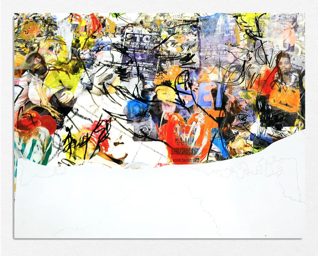 Protest (Print) 14, 
2021,
Lithograph screenprint cut paper, 
17 x 22 in