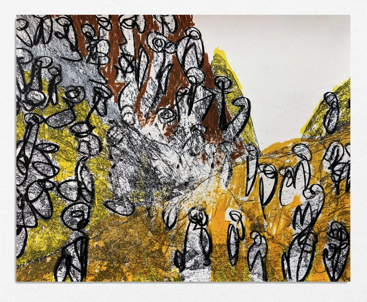 Untitled, 
2025, 
monotype,
8 x 10 in