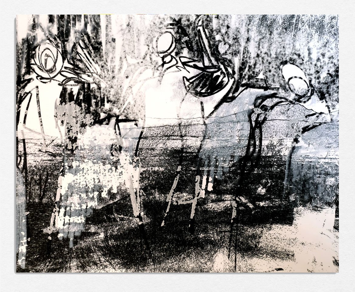 Untitled, 
2025, 
monotype,
8 x 10 in
