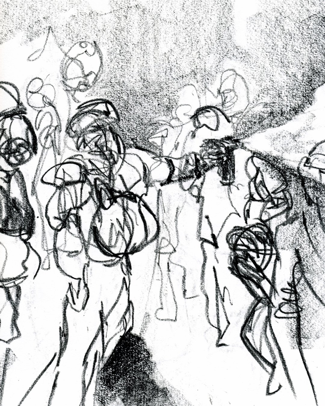 The very beginning stages of my artwork involve drawings. You might find elements of these drawings or collaged pieces of these exact drawings included in the final pieces.

#drawing