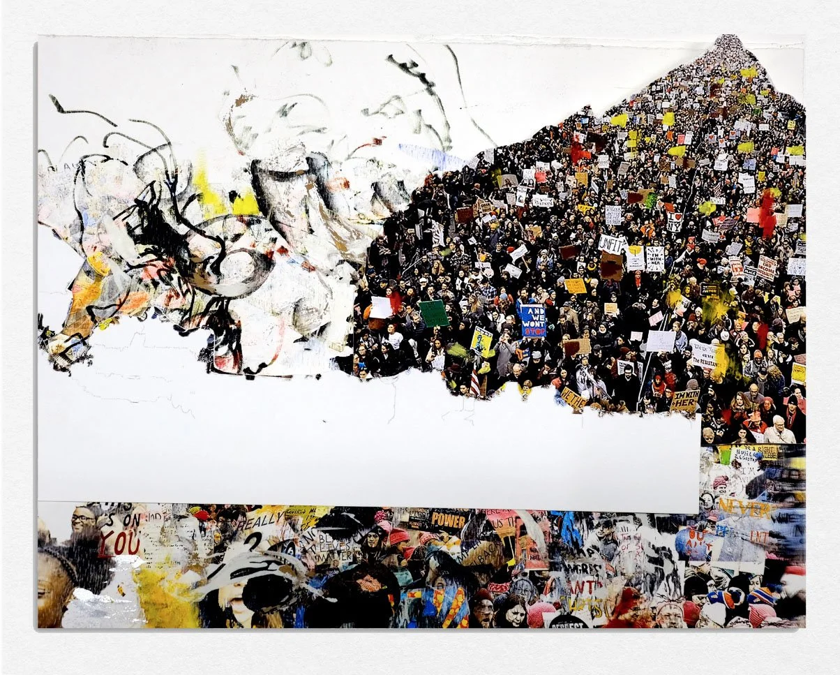Protest (Print) 2, 
2019,
Lithograph screenprint cut paper, 
17 x 22 in