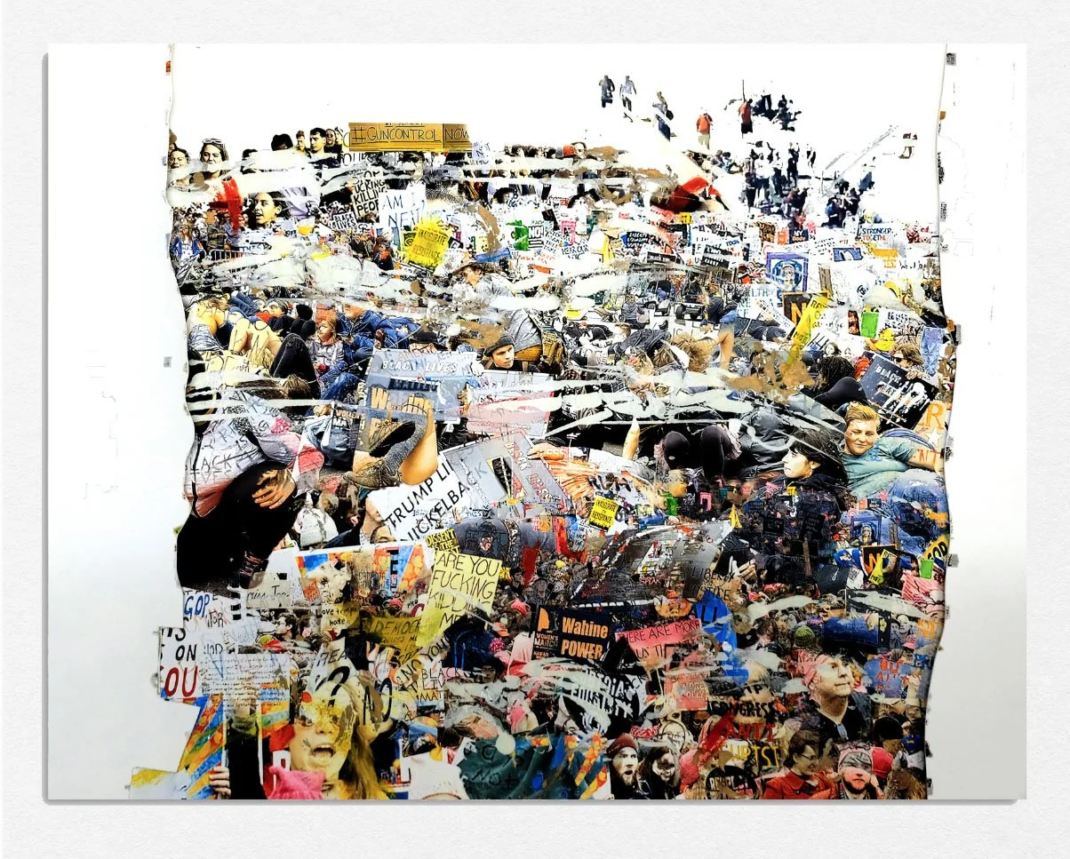 Protest (Print) 7, 
2020,
Lithograph screenprint cut paper, 
17 x 22 in