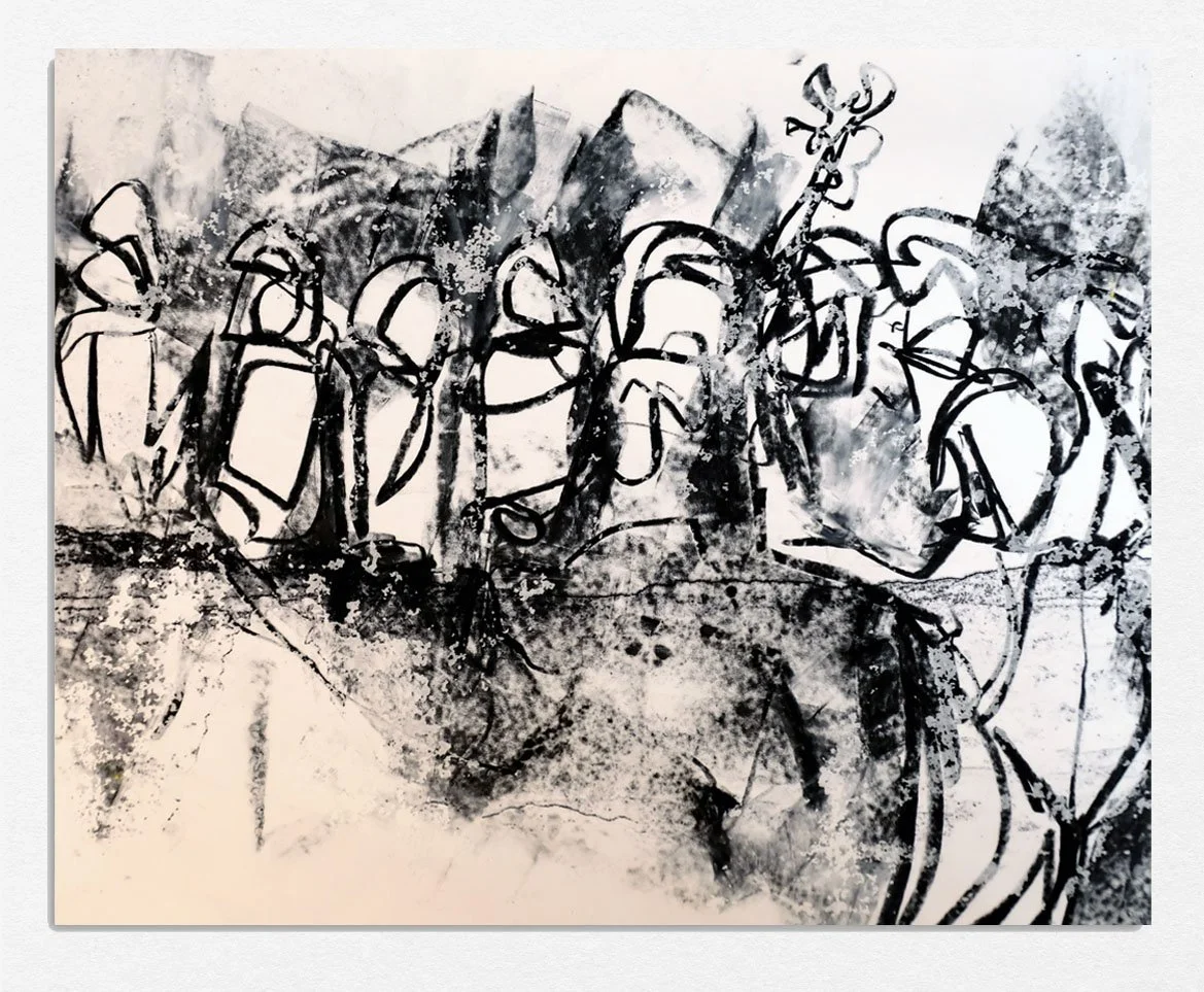 Untitled, 
2025, 
monotype,
8 x 10 in