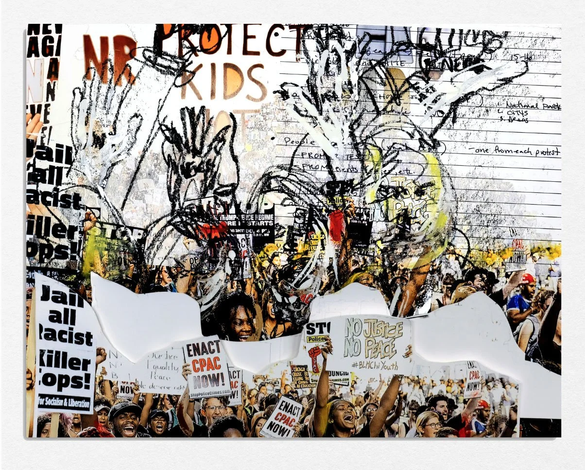 Protest (Print) 16, 
2020,
Lithograph screenprint cut paper, 
17 x 22 in