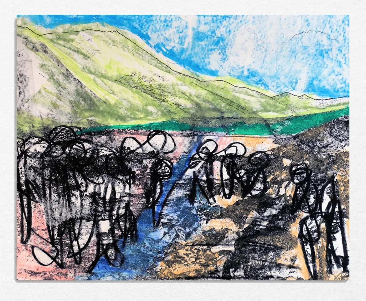 Untitled, 
2025, 
monotype,
8 x 10 in