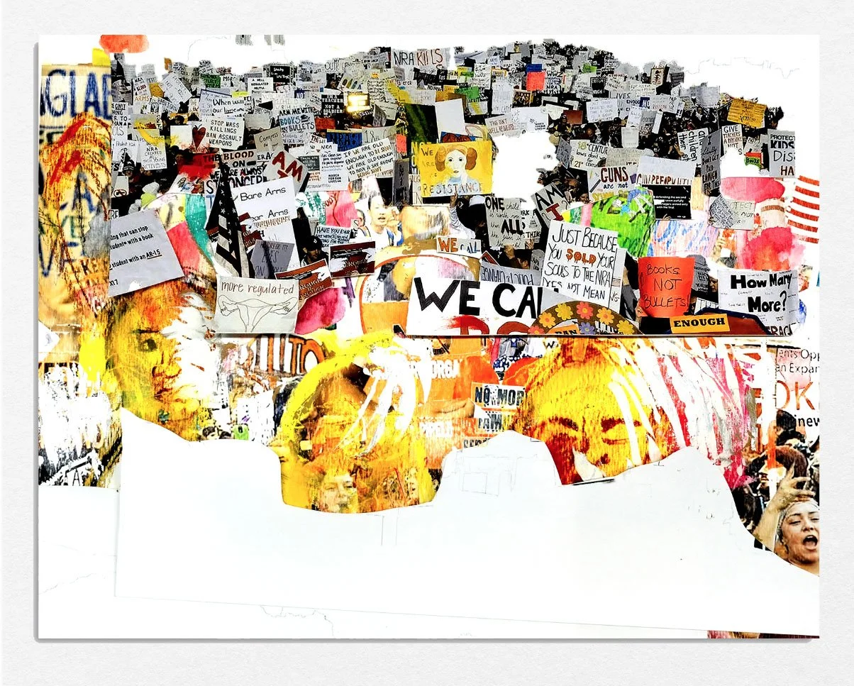 Protest (Print) 11, 
2020,
Lithograph screenprint cut paper, 
17 x 22 in