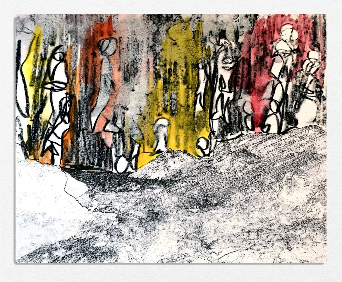 Untitled, 
2025, 
monotype,
8 x 10 in