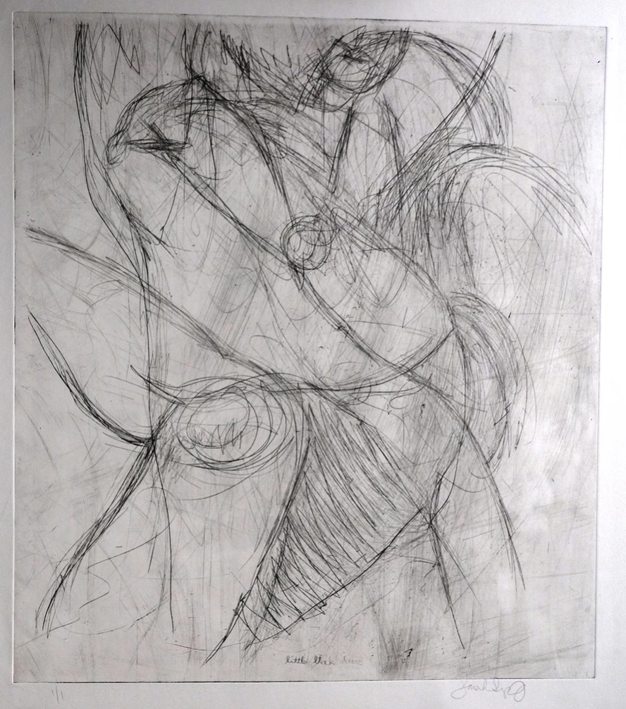 More than me 3, 2008, Drypoint on BFK, 20 x 30 in