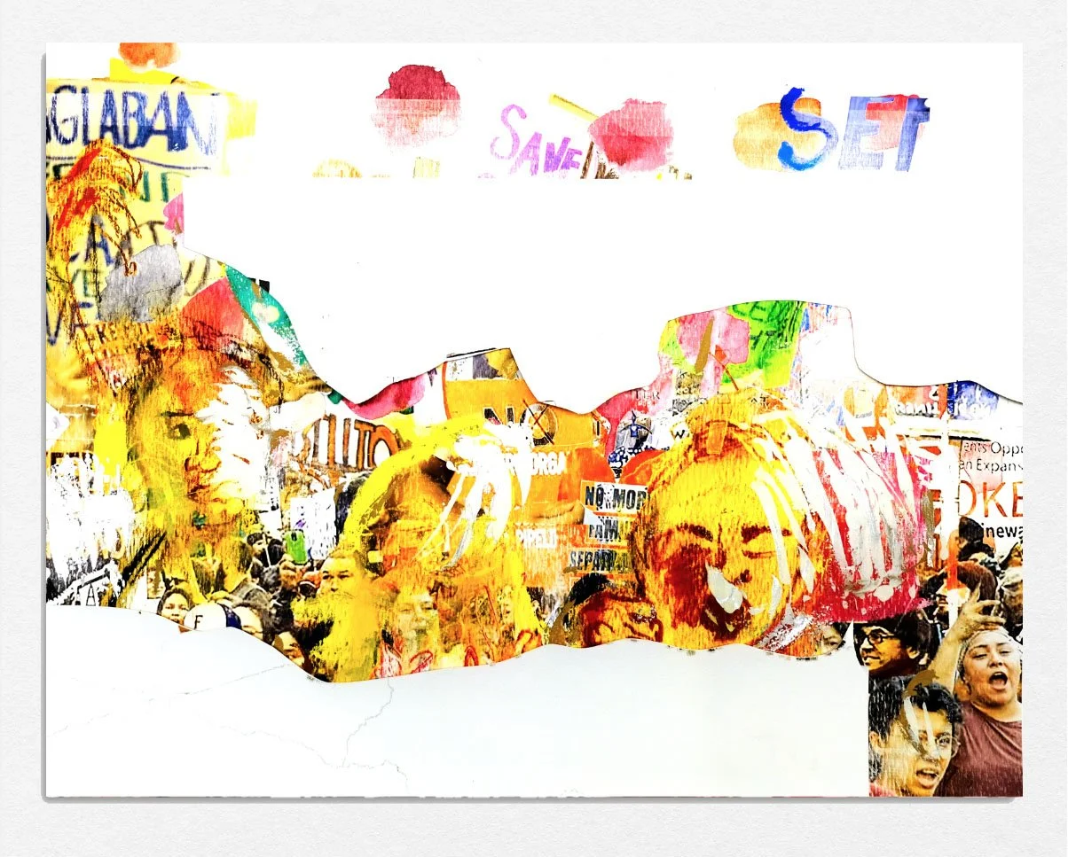 Protest (Print) 19, 
2021,
Lithograph screenprint cut paper, 
17 x 22 in