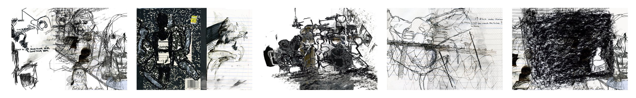 Left Behind all together, 2008, Iris Print on Arches, 160 x 22 in