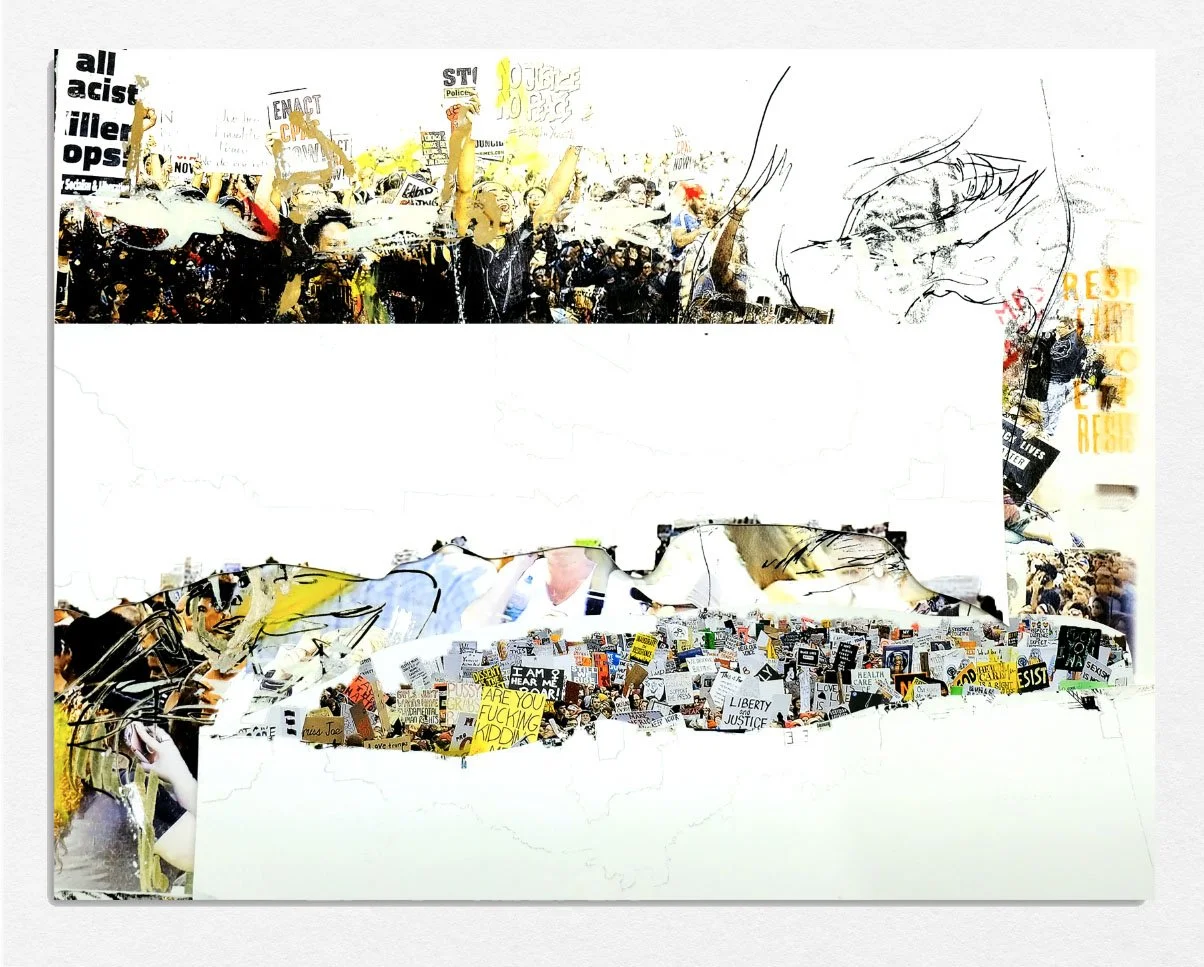 Protest (Print) 12, 
2020,
Lithograph screenprint cut paper, 
17 x 22 in