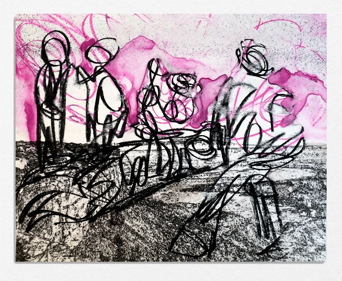 Untitled, 
2025, 
monotype,
8 x 10 in