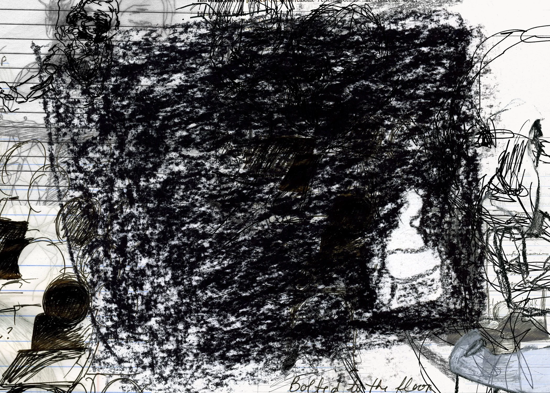 Left Behind last, 2008, Iris Print on Arches, 30 x 33 in