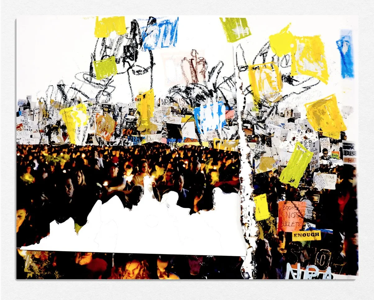 Protest (Print) 18, 
2021,
Lithograph screenprint cut paper, 
17 x 22 in