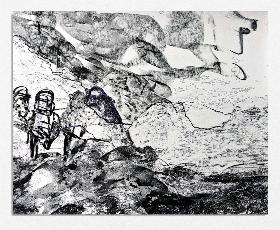 Untitled, 
2025, 
monotype,
8 x 10 in