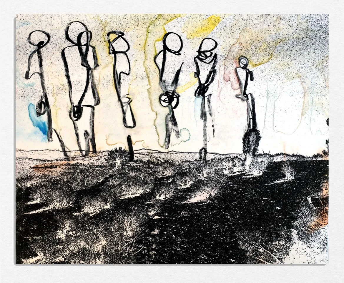 Untitled, 
2025, 
monotype,
8 x 10 in