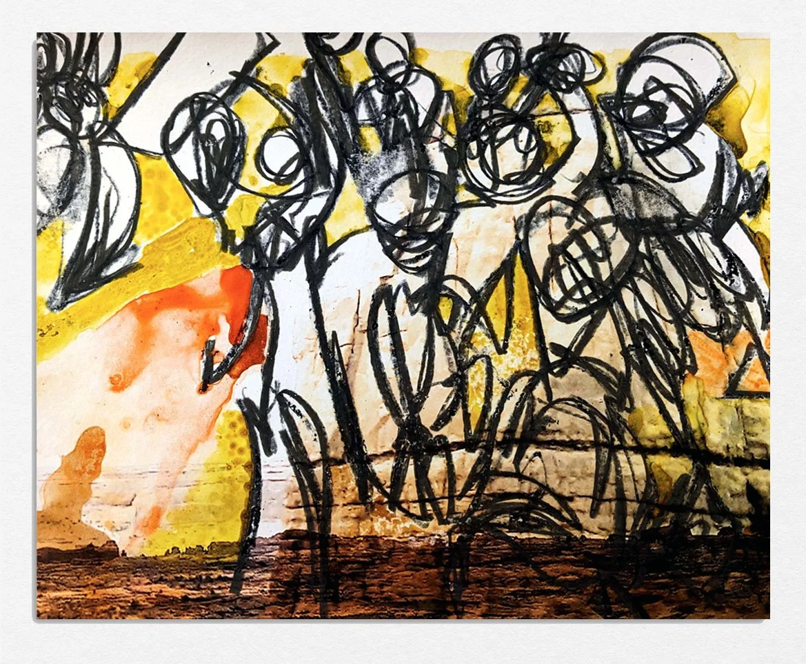 Untitled, 
2025, 
monotype,
8 x 10 in