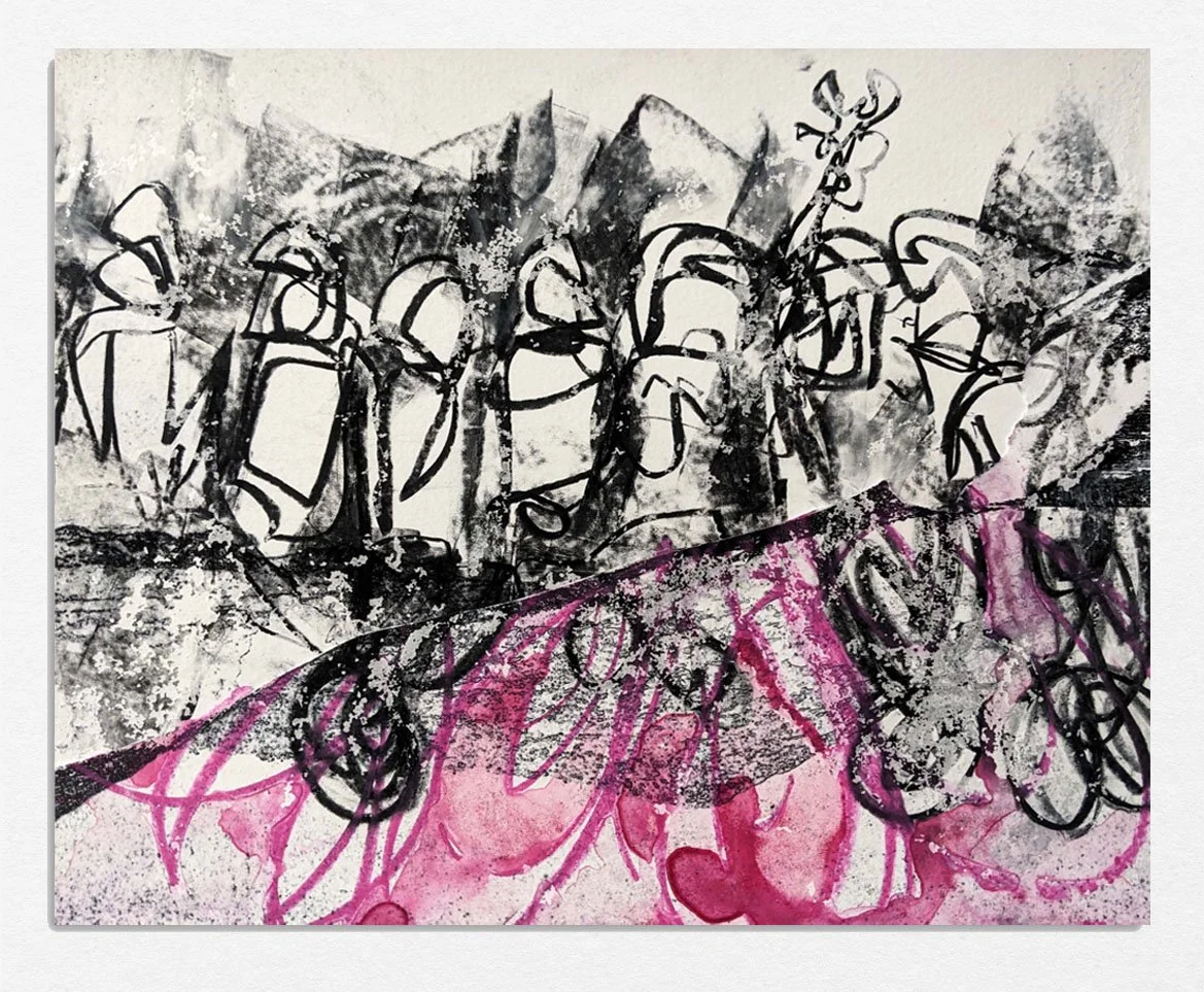 Untitled, 
2025, 
monotype,
8 x 10 in