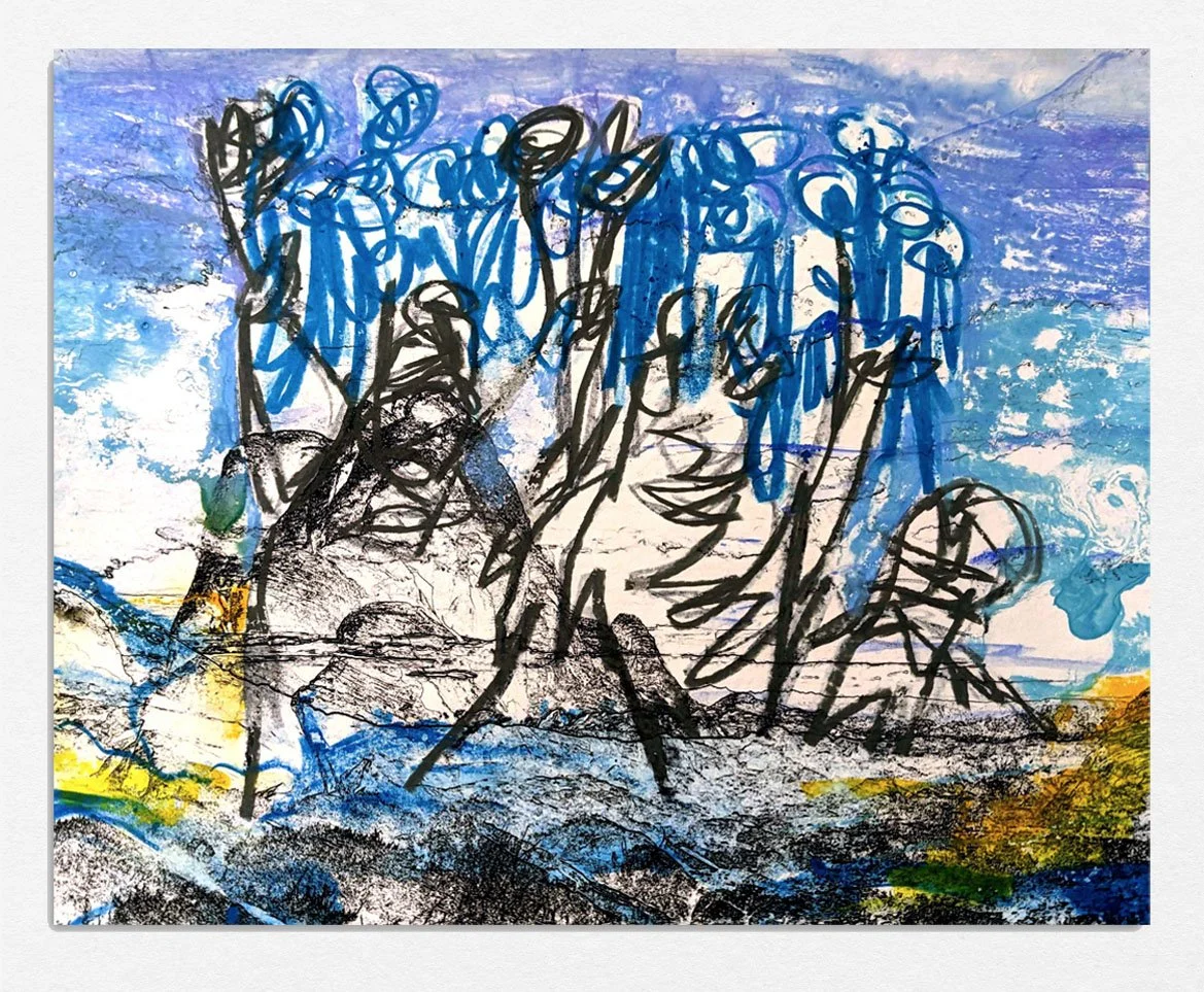 Untitled, 
2025, 
monotype,
8 x 10 in