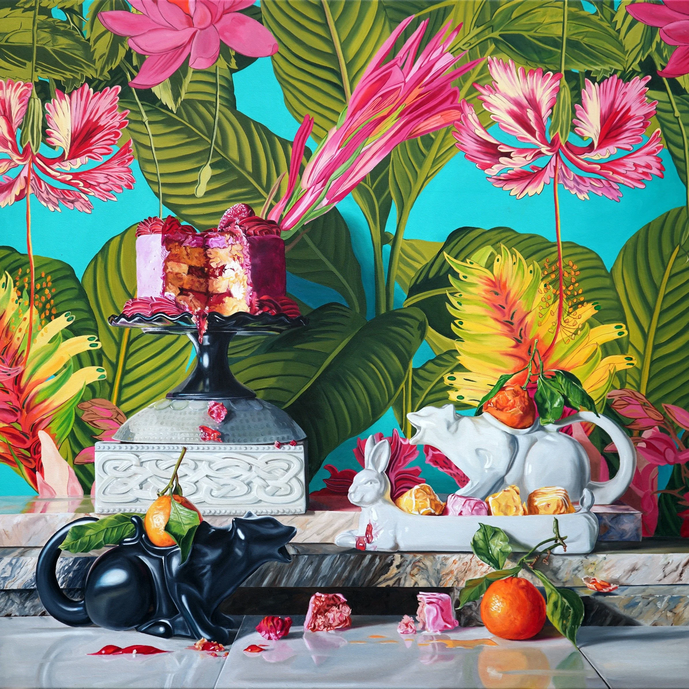 Denise Stewart-Sanabria, Tropical Posting. 2022. Oil on Canvas.