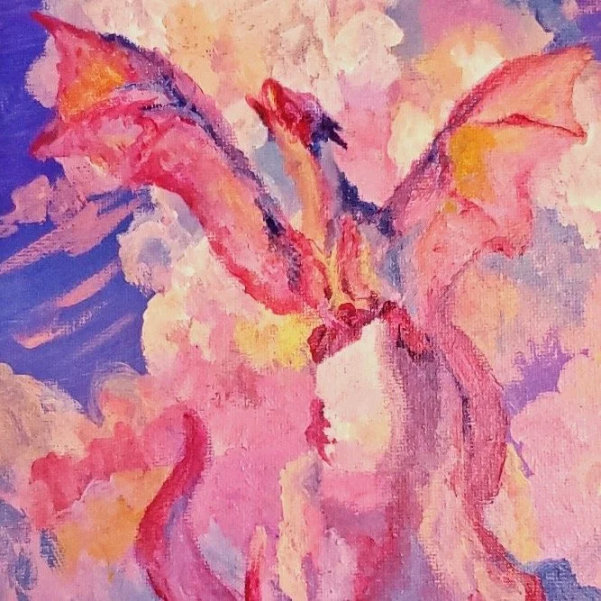 Mia Mullinax, King of the Sky. 2023. Acrylic on Canvas.