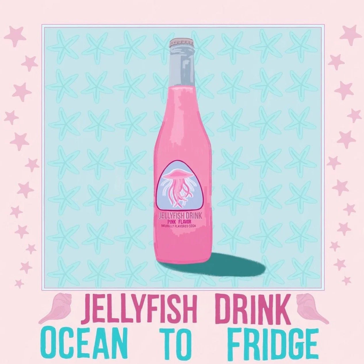 Taylore Rowland, Jellyfish Drink. 2023. Digital Painting.