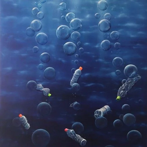 Sandra Douglas, Message In A Bottle. Oil on Canvas. 2023.