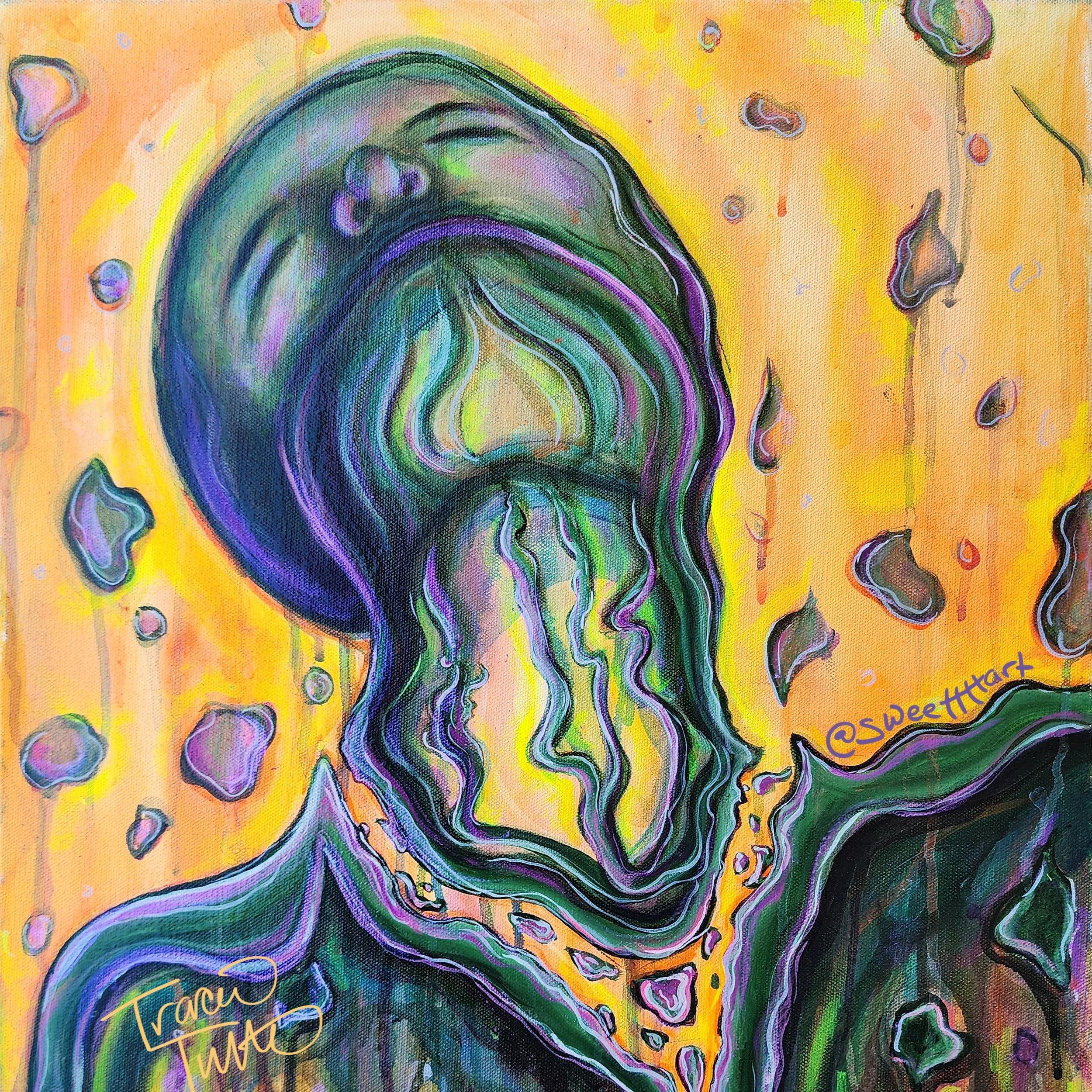 Tracie Tuttle, HUSH. 2023. Acrylic on Canvas.