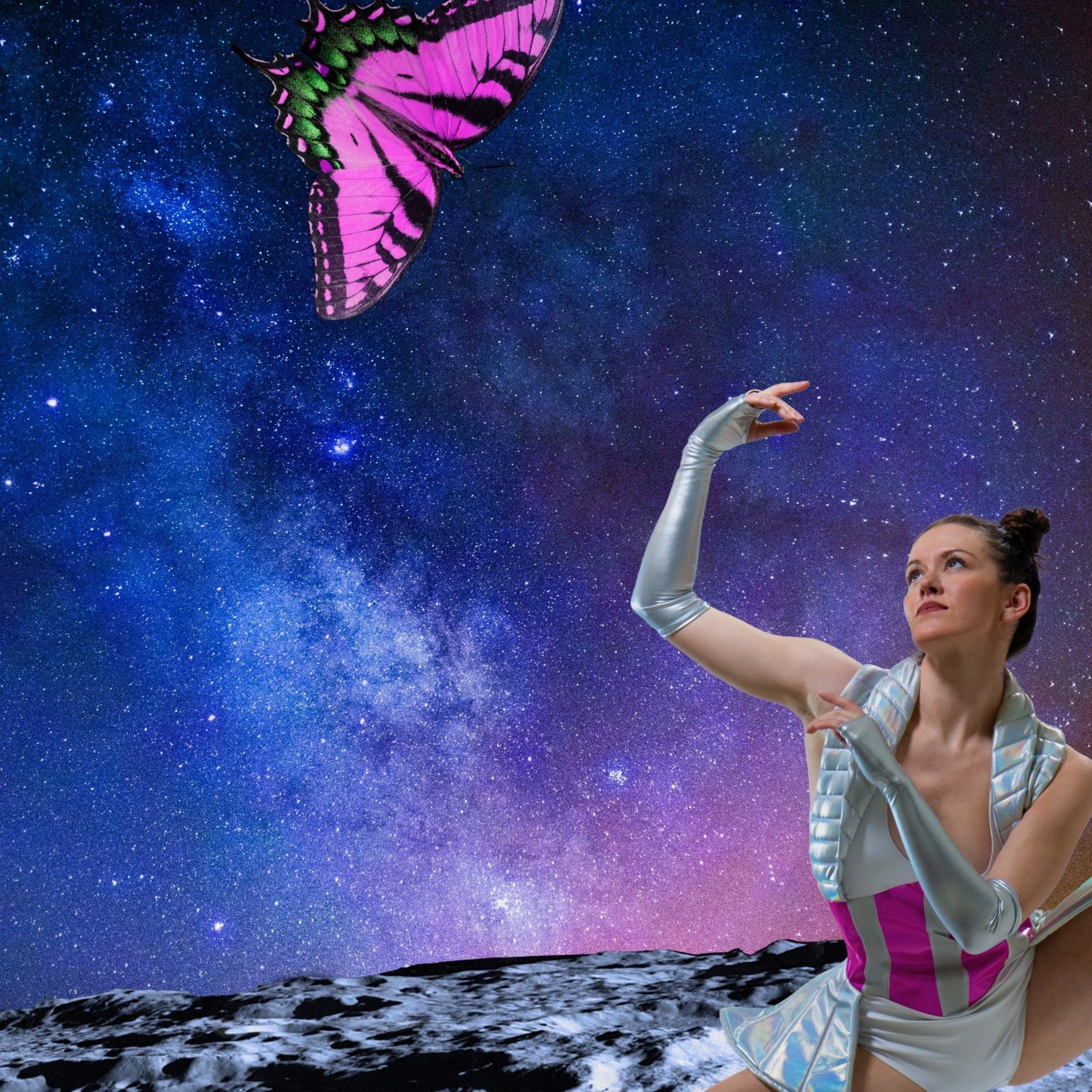 Wendy Wetmore, Maddie and the Butterfly. 2022. Composited Photographic Image.