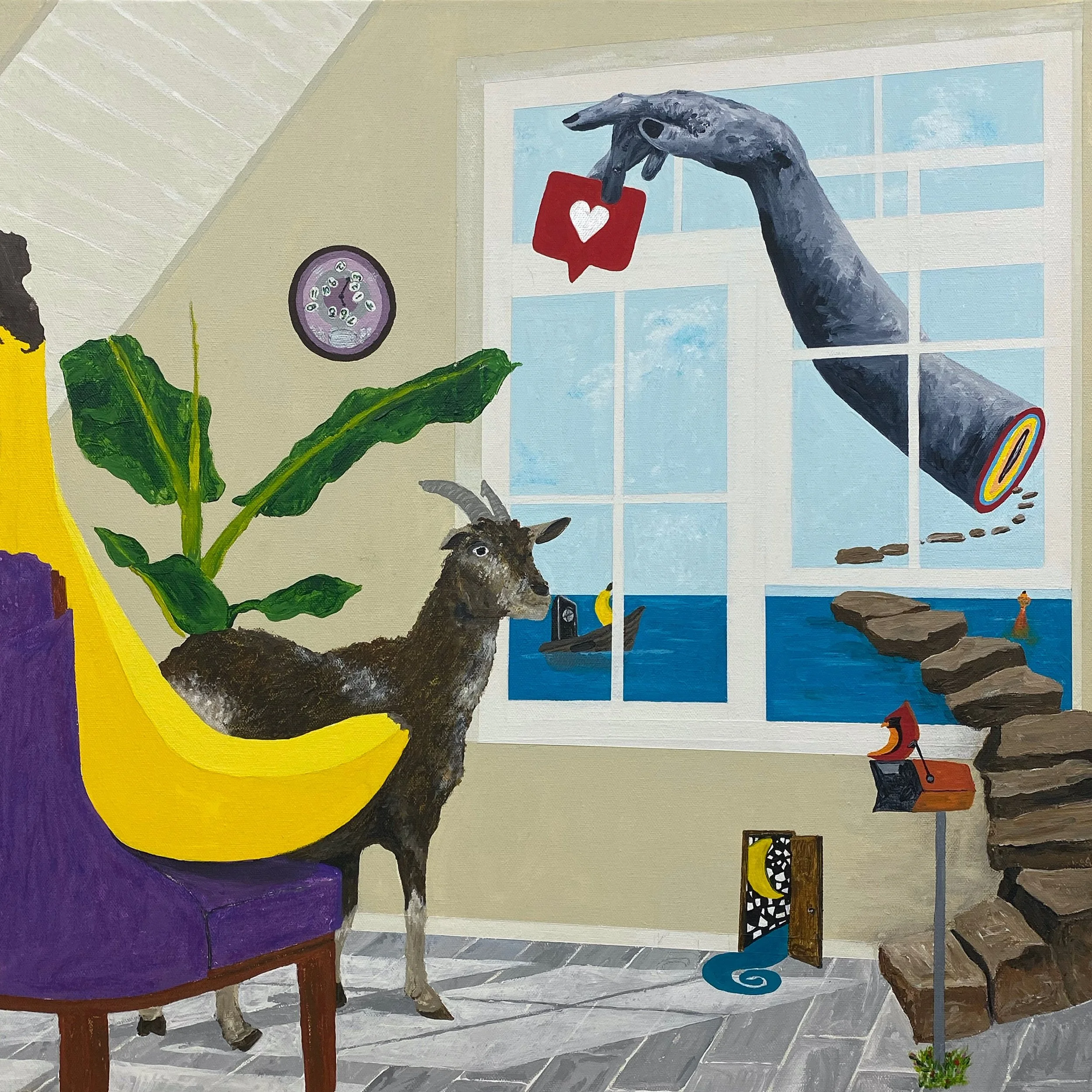 Sarah Moldovan, Eternity Plus One Day. 2022. Acrylic Gouache.