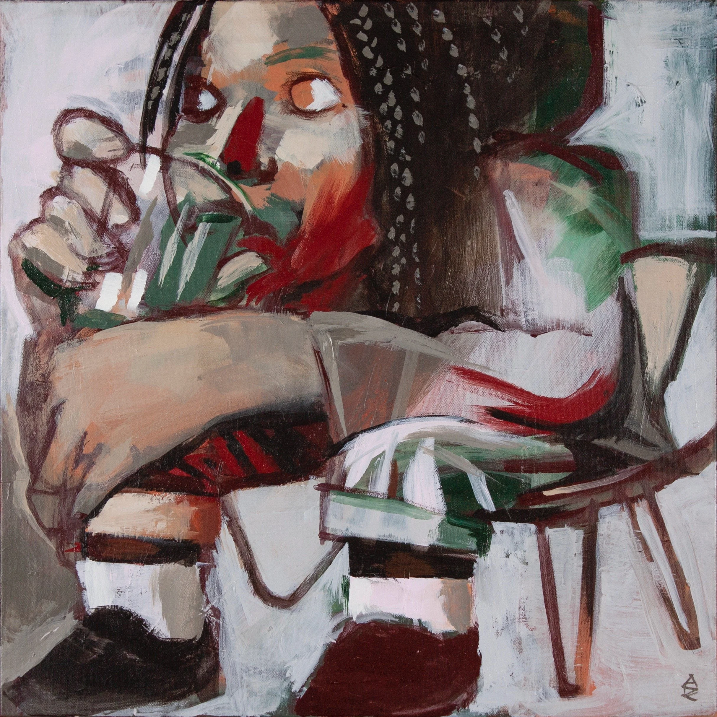 Adam D. Cohen, Angel Blood. 2021. Acrylic on Canvas.