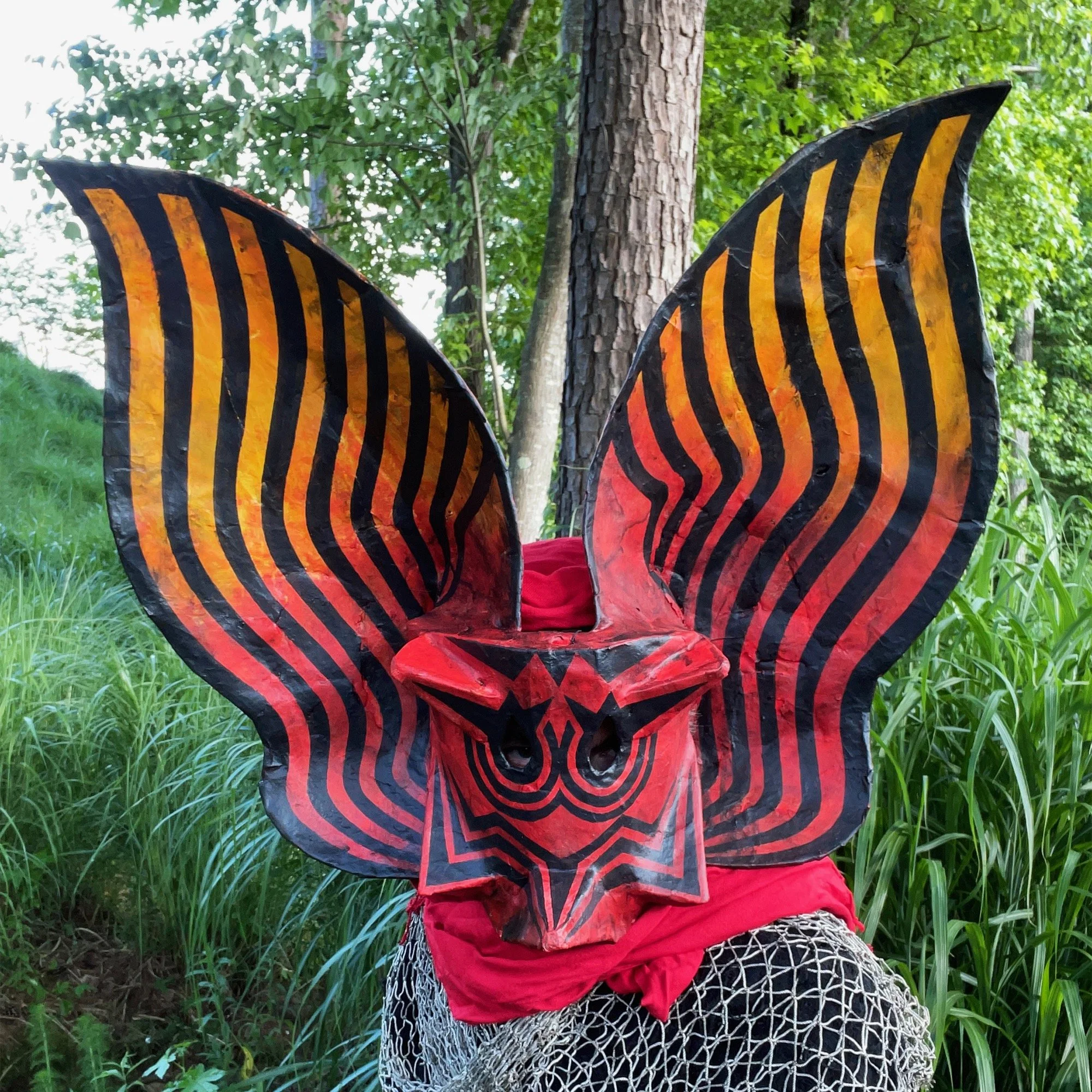 Jym Davis, Big-Eared Bat. 2023. Photography, Handmade Mask, and Outfit.