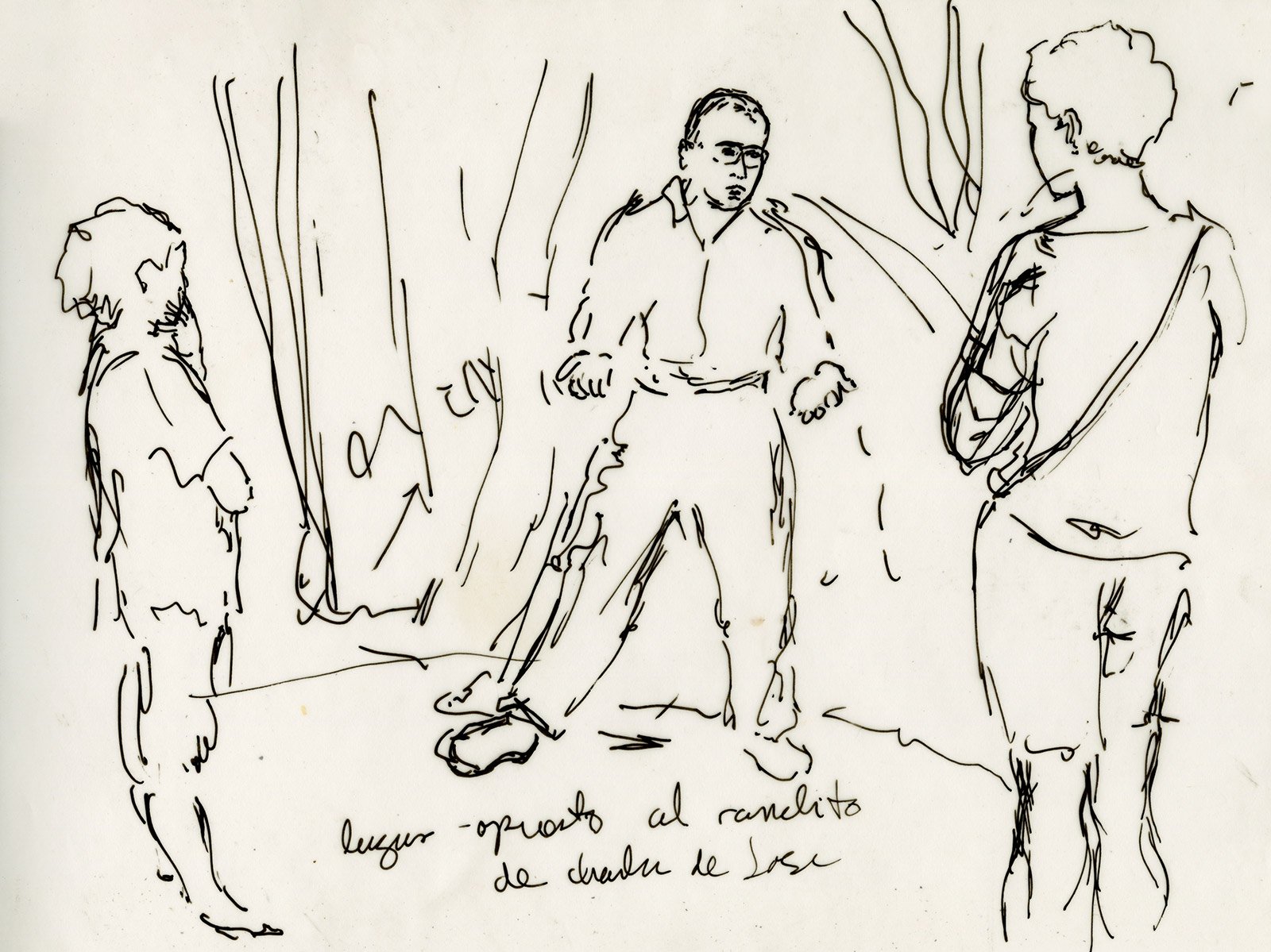 Professor presentando una charla en el bosque