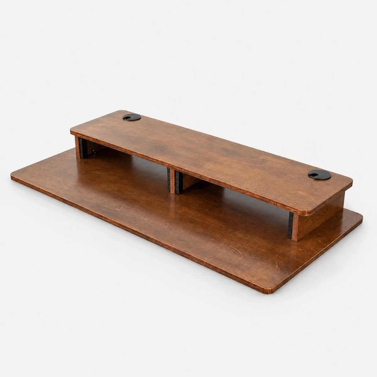 Starter Carrington 3U wood studio desk top without legs, dual rack bays — Gear Hive