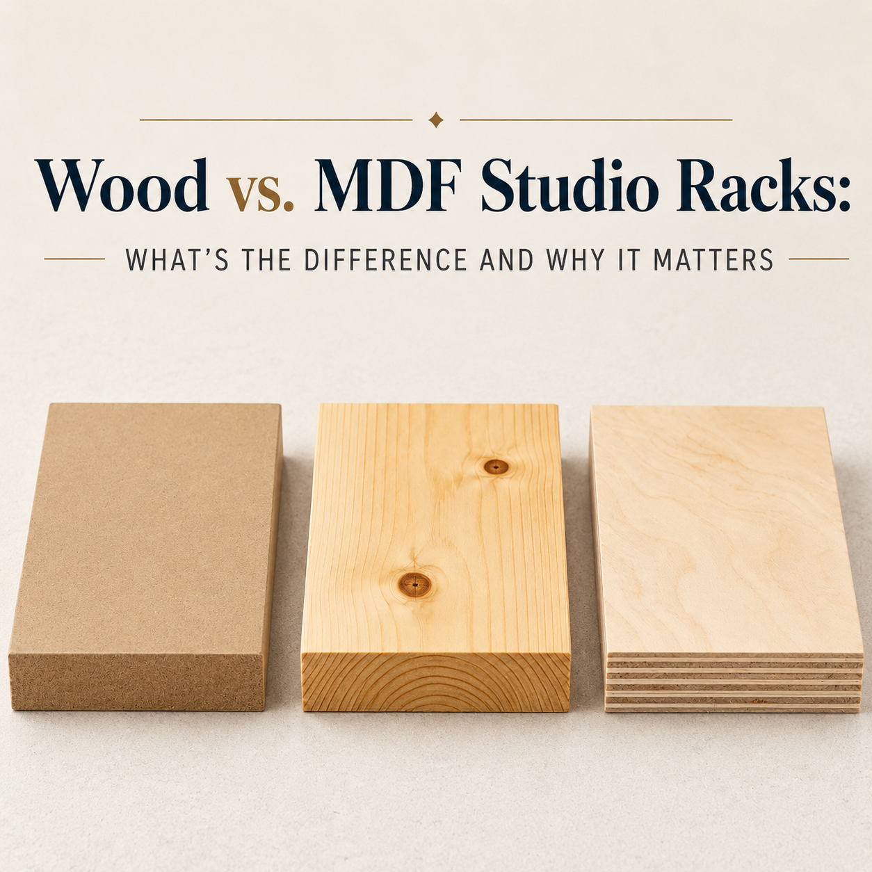 Wood vs. MDF Studio Racks — What's the Difference and Why It Matters