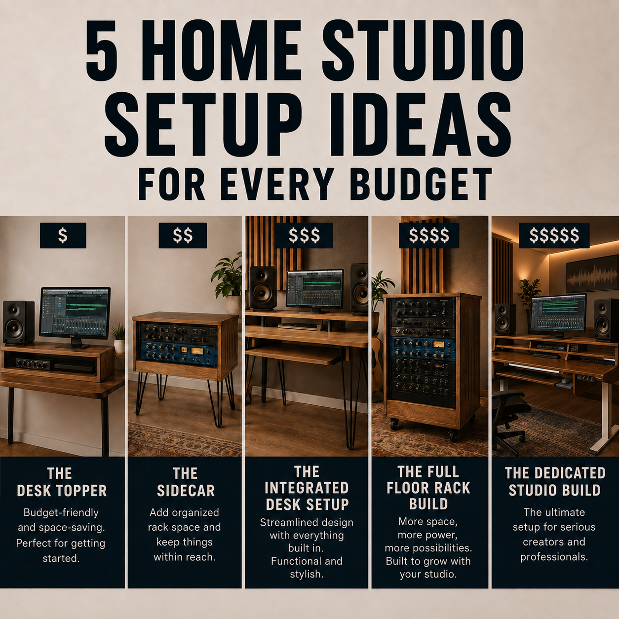 5 Home Studio Setup Ideas for Every Budget