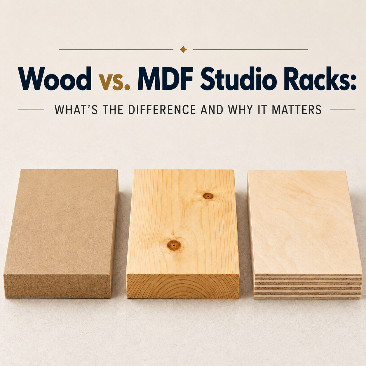 Wood vs. MDF Studio Racks — What's the Difference and Why It Matters