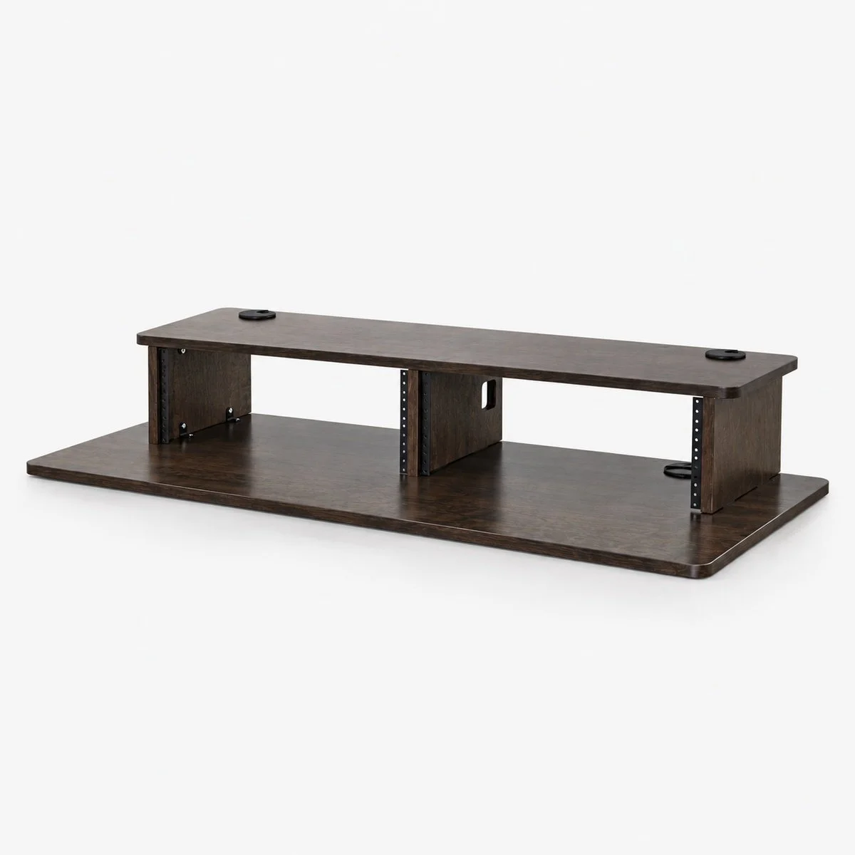 Starter Classic Black 4U wood studio desk top without legs, dual rack bays — Gear Hive