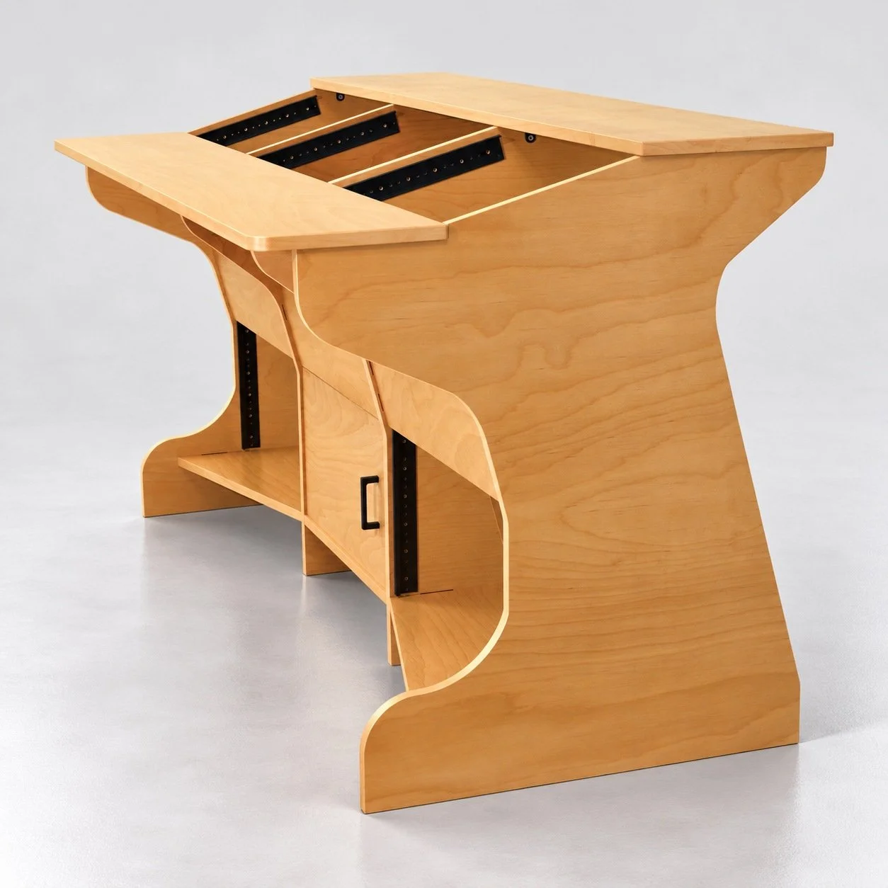London 3 Golden Oak premium wood recording studio workstation — Gear Hive
