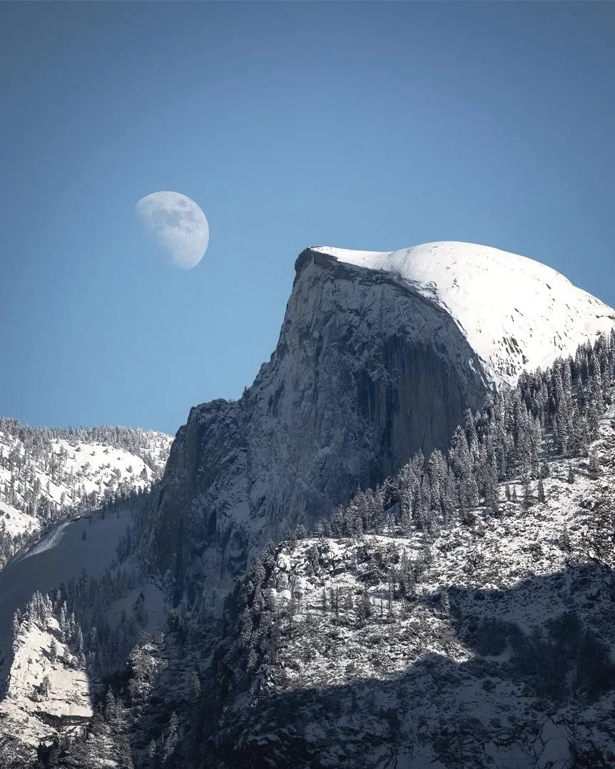 Half Dome Moonrise, Yosemite (Portrait)