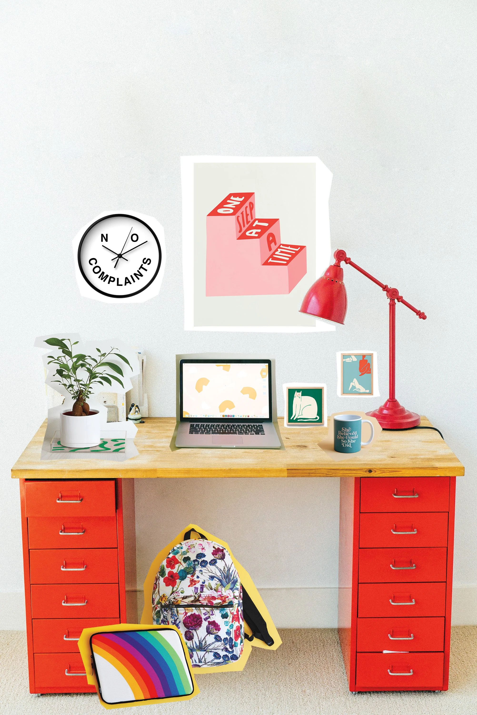 Art Direction & Design, Back to School 2020. With limited resources in the early days of Covid, we created imagery for our print and digital campaign from existing assets to feel intentionally cut and paste and easily swapped out with fun animation. 
