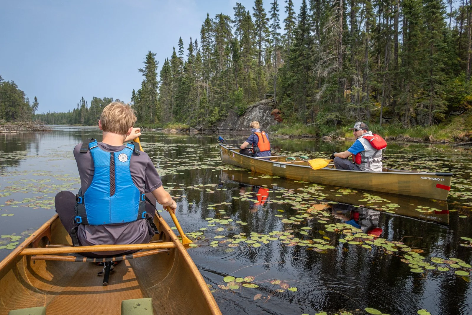      

 
   August 2025 - My son-in-law Josh and 14 year old grandsons Joel and Caleb made a 6-day canoe trip to the Boundary Waters.  This was their 5th trip up North - and my 59th.  We entered at Missing Link (on the Gunflint side) and paddled thro