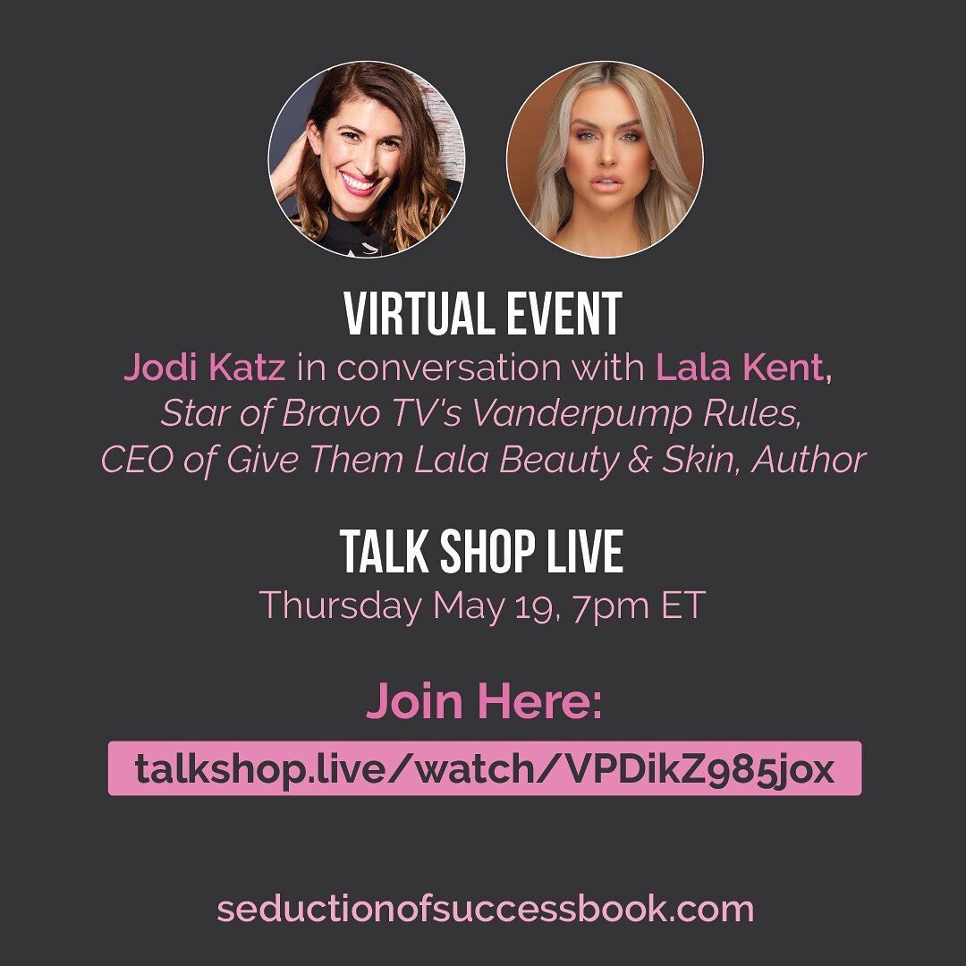 Work is infinite. Work is unforgiving. It is also exciting and joyful. And that&rsquo;s what makes it so seductive.

Join me in conversation with @lalakent this Thursday on @talkshoplive at 7pm ET💓

#seductionofsuccess #careerjourney #newbook #newau